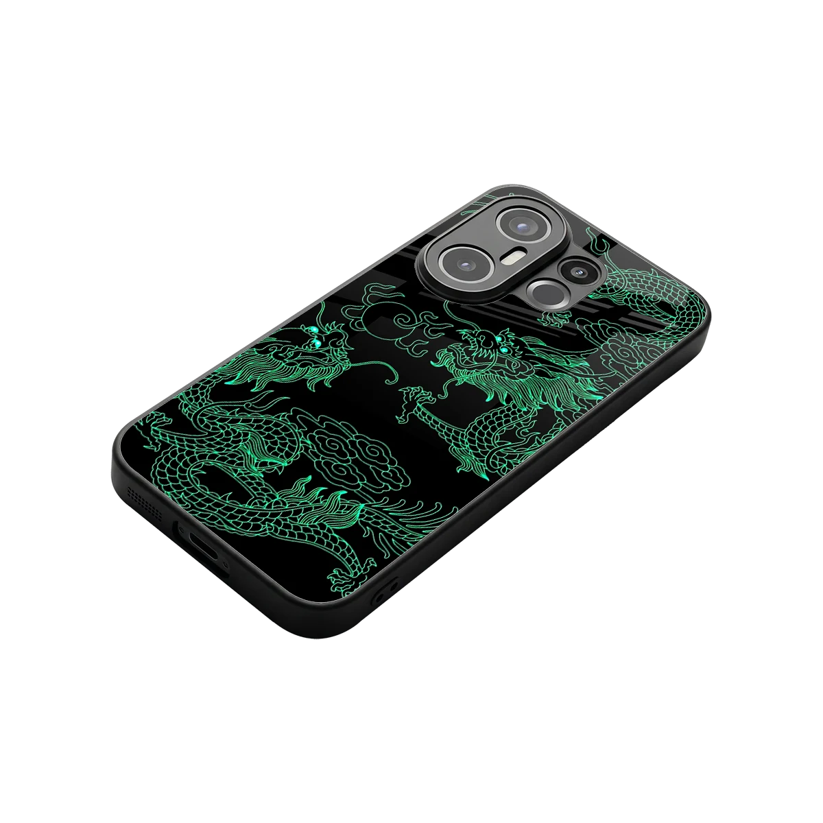 Dragons Green stylish phone case for vivo x200 fe | glossy glass and slim fit