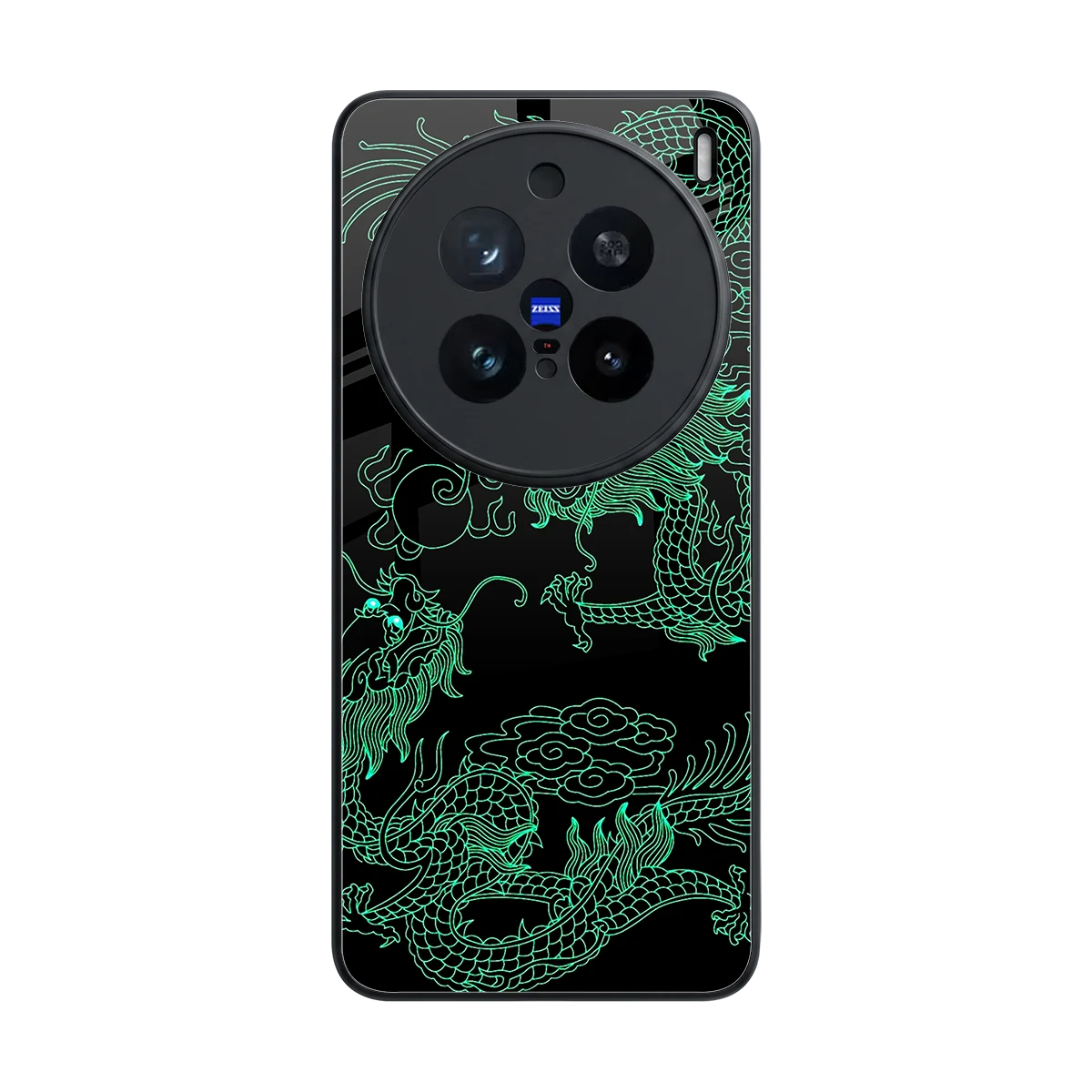 Dragons Green back phone cover | glass case for vivo x200 pro