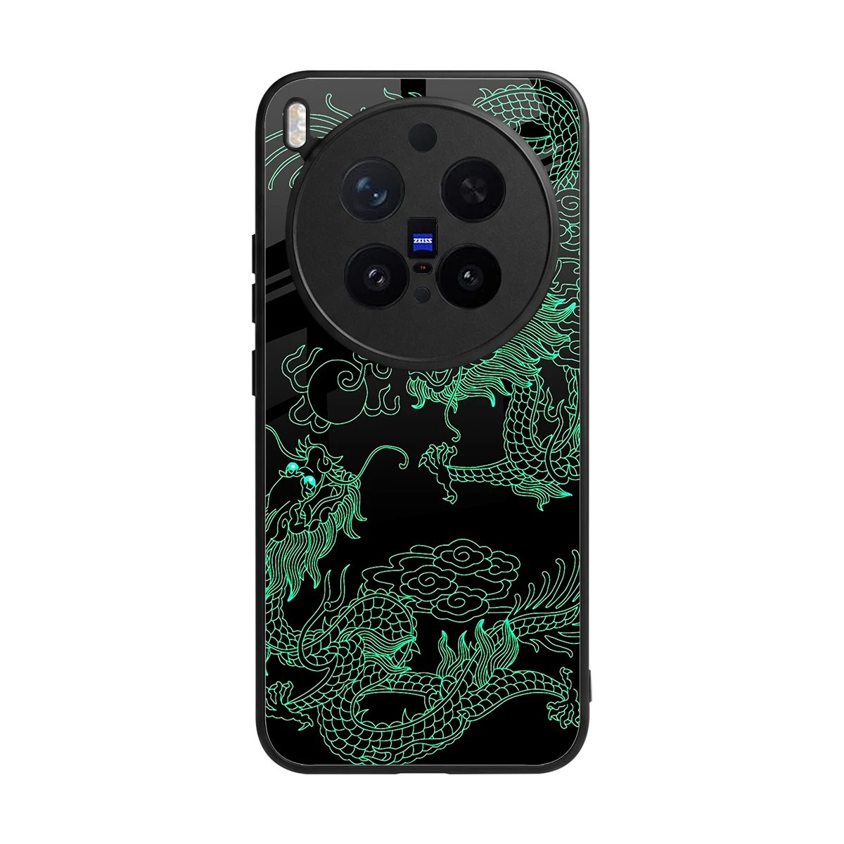 Dragons Green back phone cover | glass case for vivo x300 pro