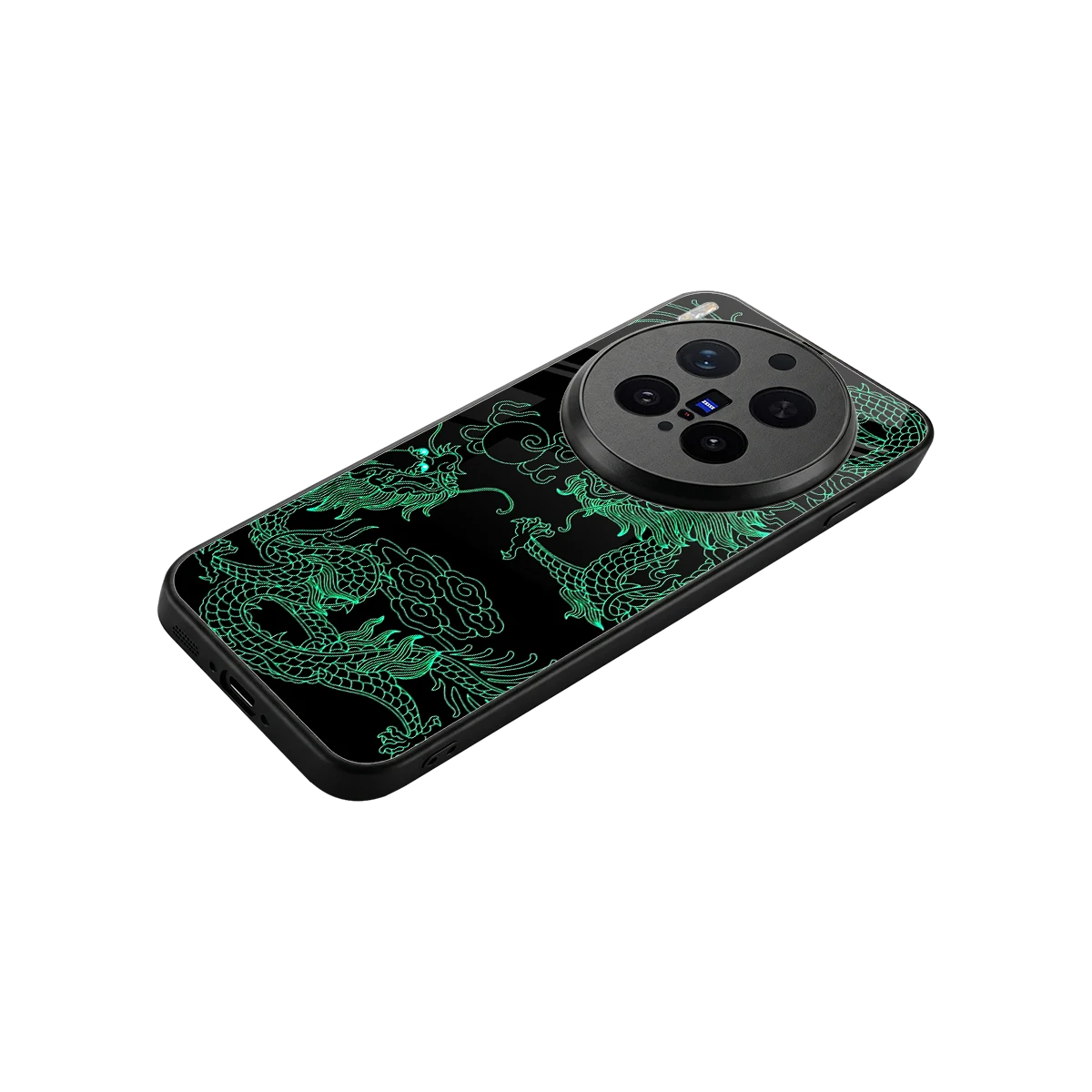 Dragons Green stylish phone case for vivo x300 pro | glossy glass and slim fit