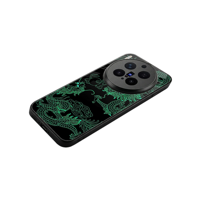 Dragons Green stylish phone case for vivo x300 pro | glossy glass and slim fit
