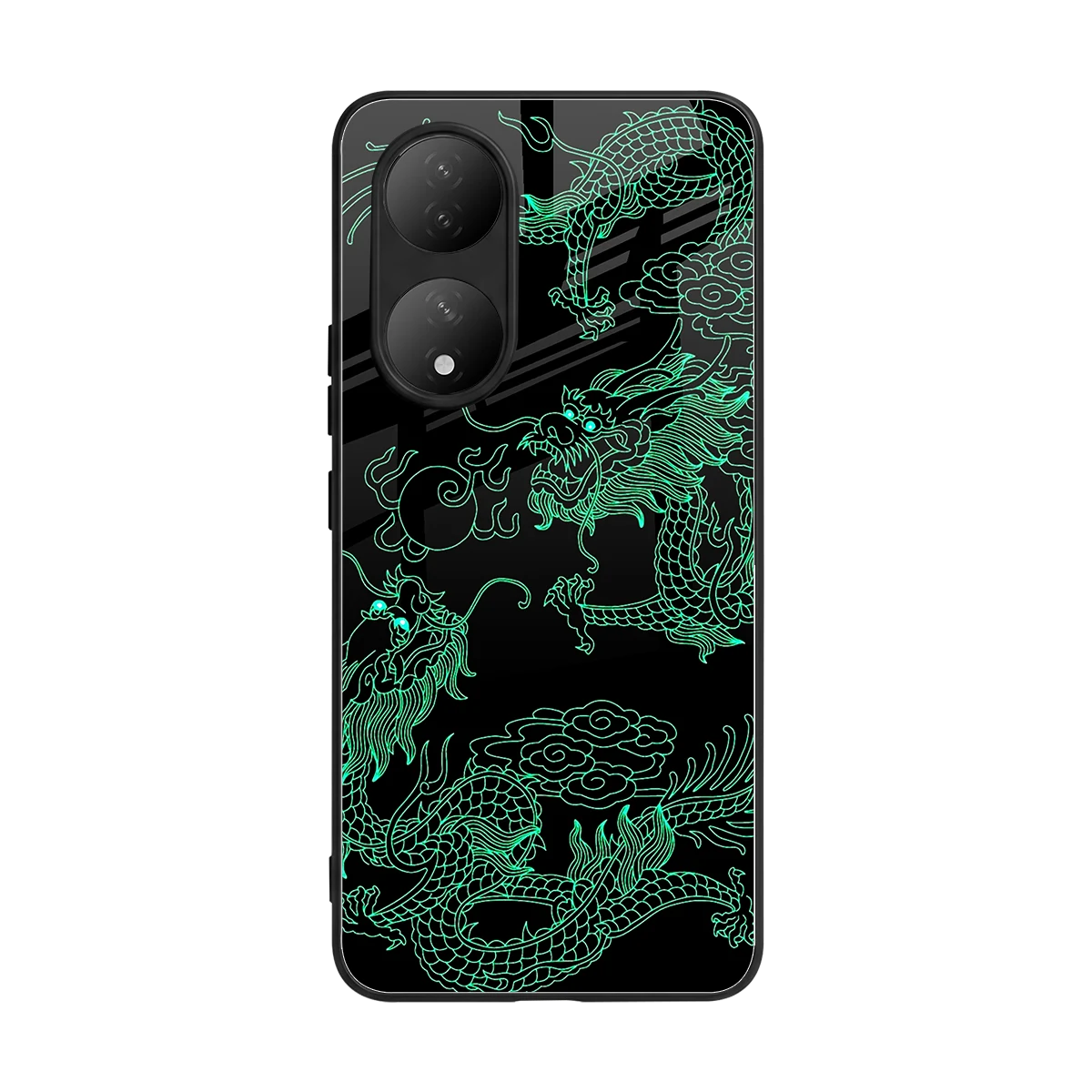 Dragons Green back phone cover | glass case for Vivo-y100