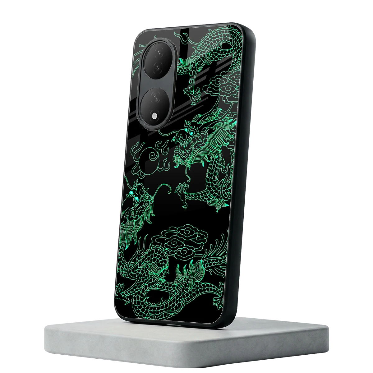 Dragons Green Vivo-y100 mobile cover | shockproof glass phone case