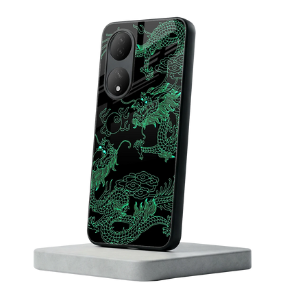 Dragons Green Vivo-y100 mobile cover | shockproof glass phone case