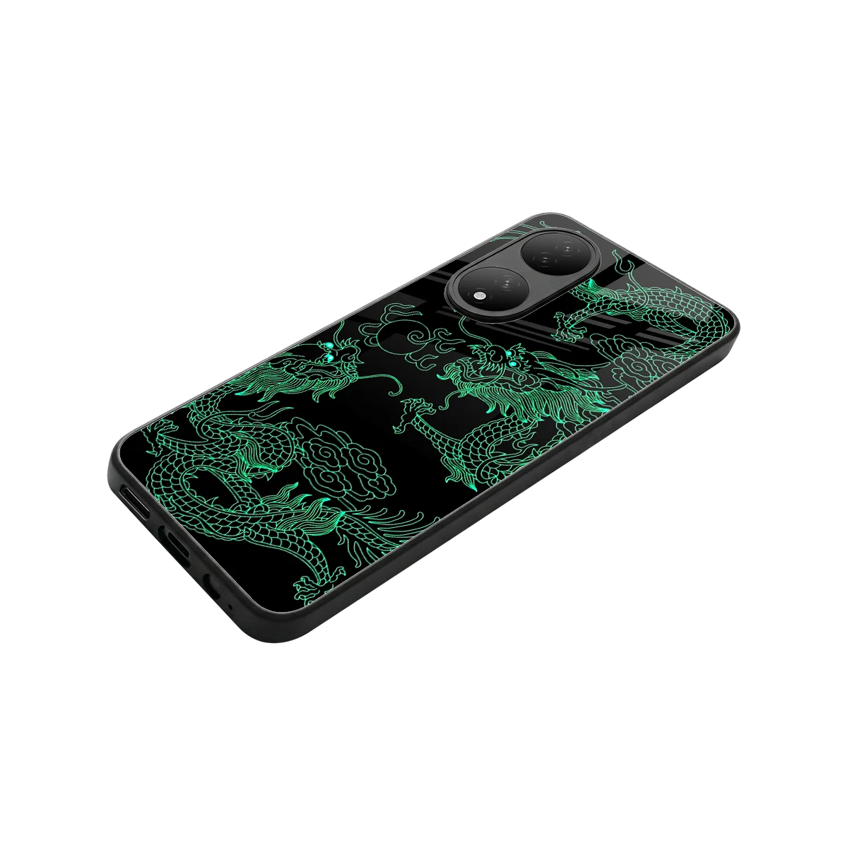 Dragons Green stylish phone case for Vivo-y100 | glossy glass and slim fit