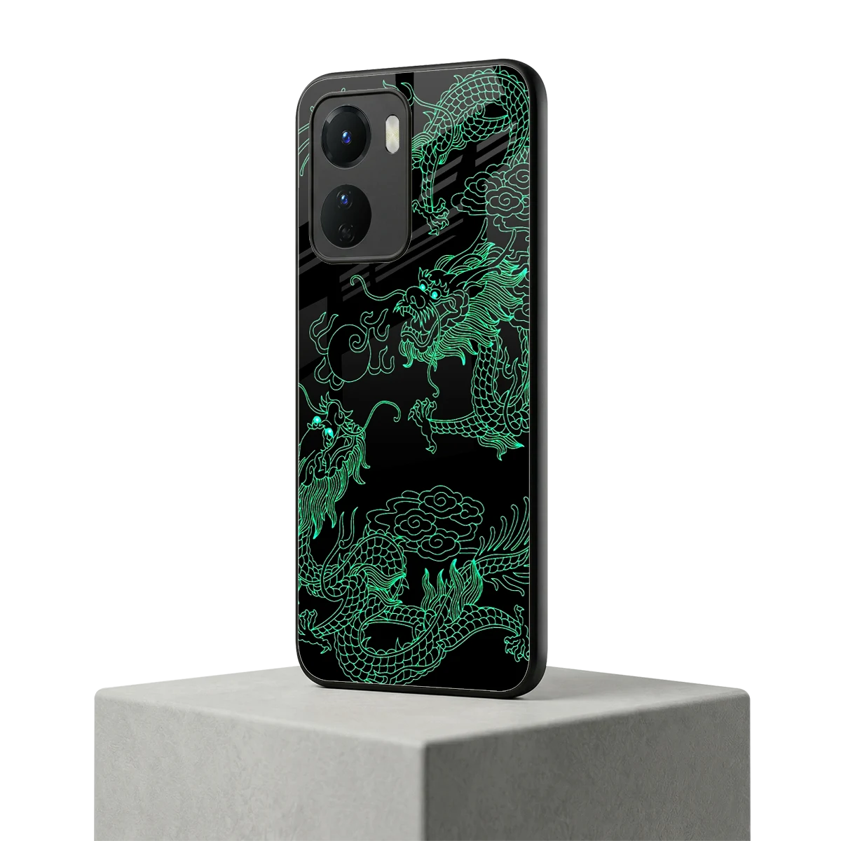 Dragons Green vivo y16 mobile cover | shockproof glass phone case