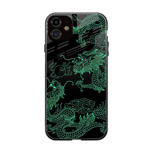 Dragons Green back phone cover | glass case for iphone 12
