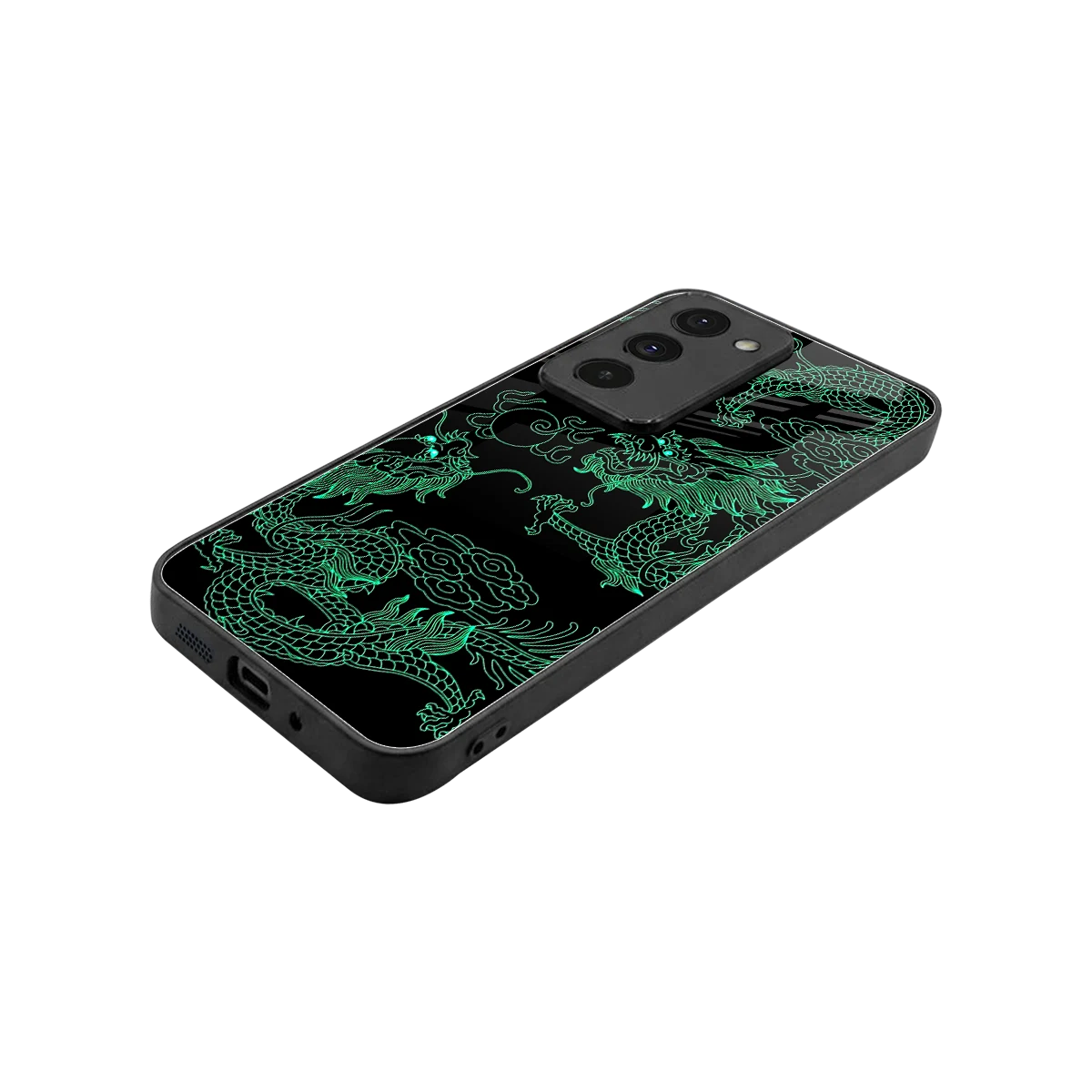 Dragons Green stylish phone case for redmi 15 5g | glossy glass and slim fit