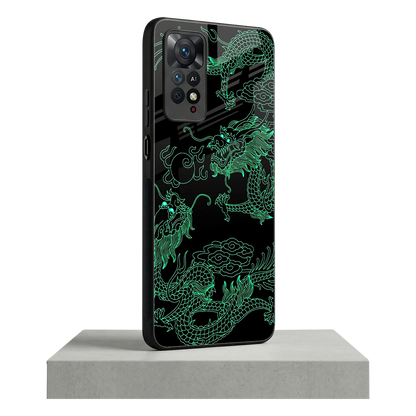Dragons Green redmi note 11 pro mobile cover | shockproof glass phone case