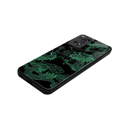 Dragons Green stylish phone case for redmi note 11 pro | glossy glass and slim fit