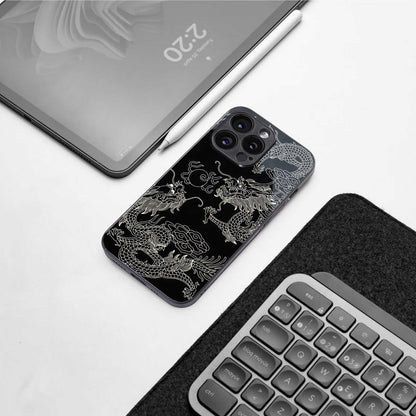Dragons Black Phone Case for Iphone 13 Pro Max | Glass Case