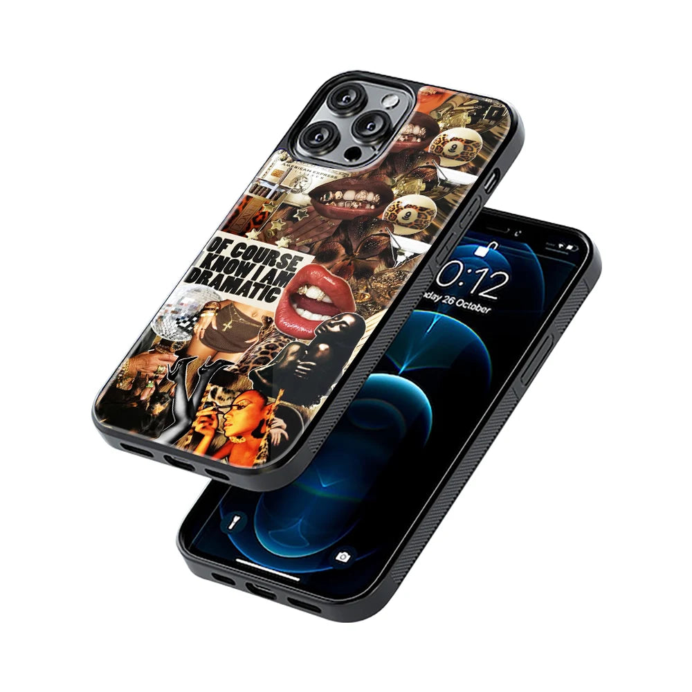 Protective Glass Back Phone Case Compatible with iPhone, Samsung, OnePlus, Pixel & More