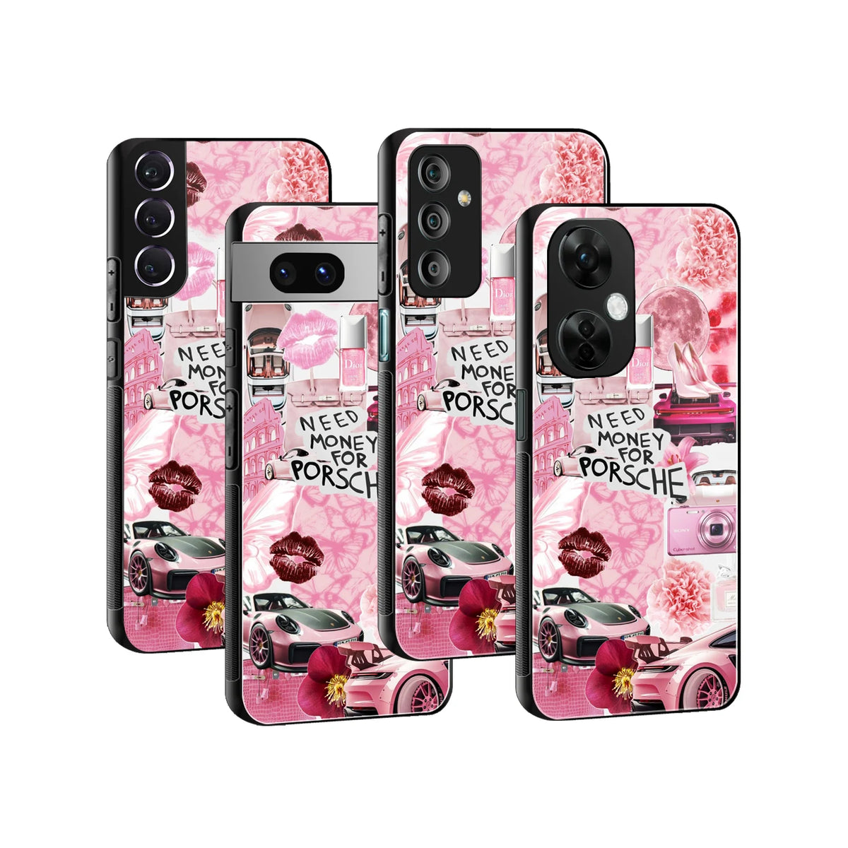 Stylish Glass Back Case for All Smartphones iPhone, Samsung, OnePlus, Pixel, Redmi, Oppo, Vivo, Motorola