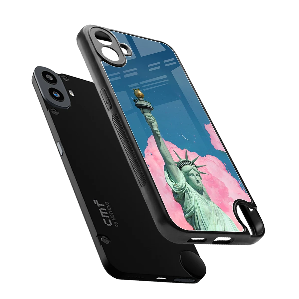 Dreamy Freedom sleek cmf nothing phone 1 cover with tempered glass back and TPU edges