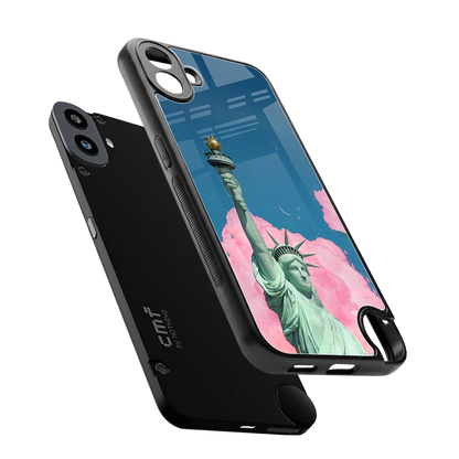 Dreamy Freedom sleek cmf nothing phone 1 cover with tempered glass back and TPU edges