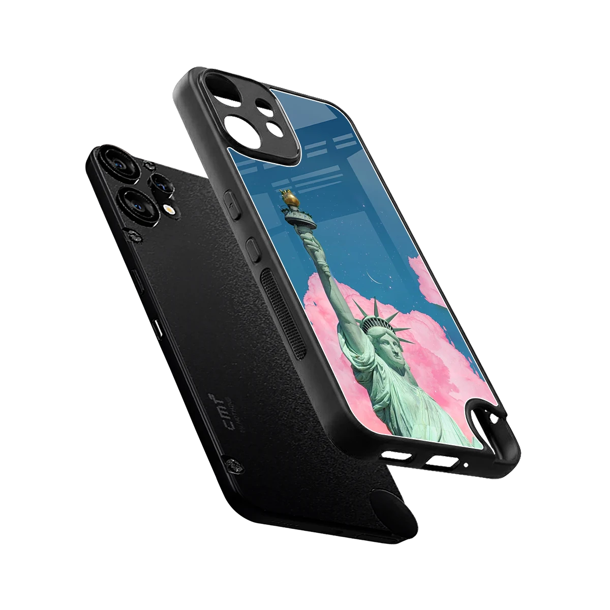 Dreamy Freedom sleek cmf nothing phone 2 pro cover with tempered glass back and TPU edges