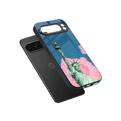 Dreamy Freedom sleek google pixel 10 pro xl cover with tempered glass back and TPU edges