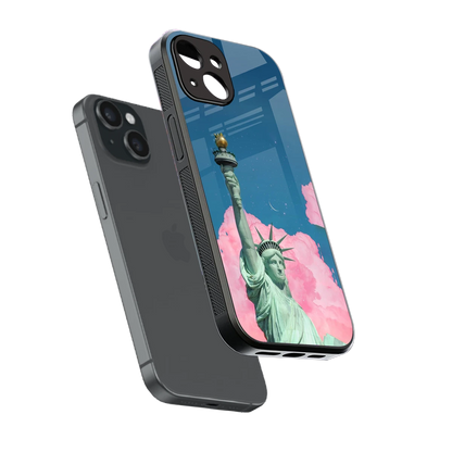 Dreamy Freedom sleek iphone 13 mini cover with tempered glass back and TPU edges