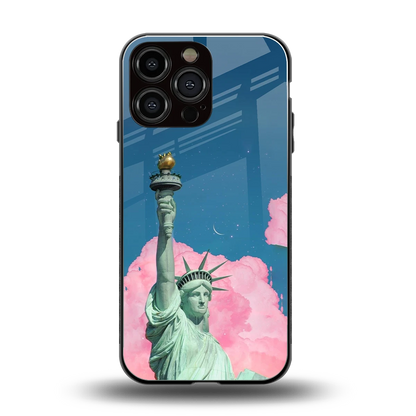 Dreamy Freedom back phone cover | glass case for iphone 15 pro max