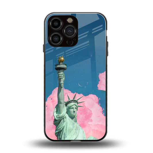 Dreamy Freedom back phone cover | glass case for iphone 15 pro max