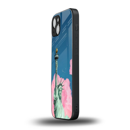 Dreamy Freedom iphone 15 mobile cover | shockproof glass phone case