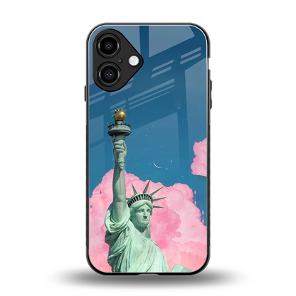 Dreamy Freedom back phone cover | glass case for iphone 16 plus
