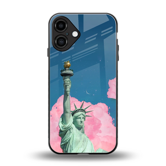 Dreamy Freedom back phone cover | glass case for iphone 16 plus