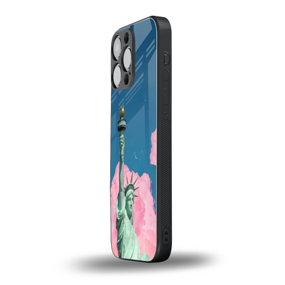 Dreamy Freedom iphone 16 pro max mobile cover | shockproof glass phone case