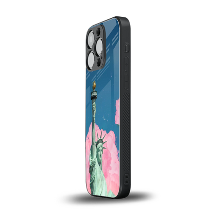Dreamy Freedom iphone 16 pro mobile cover | shockproof glass phone case
