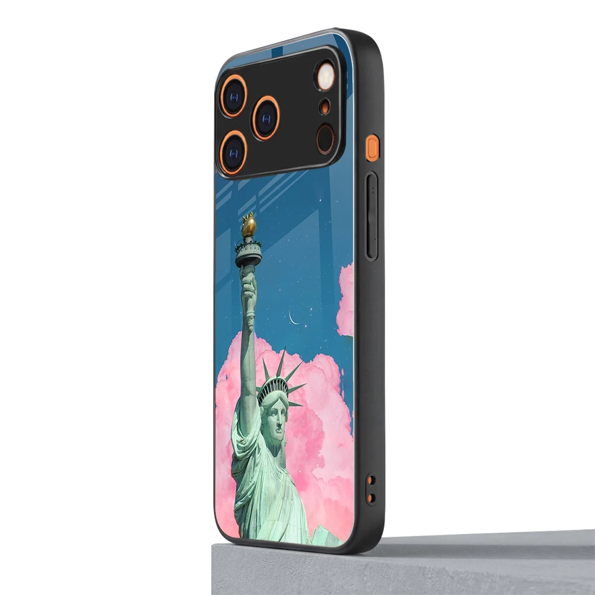 Dreamy Freedom iphone 17 pro mobile cover | shockproof glass phone case