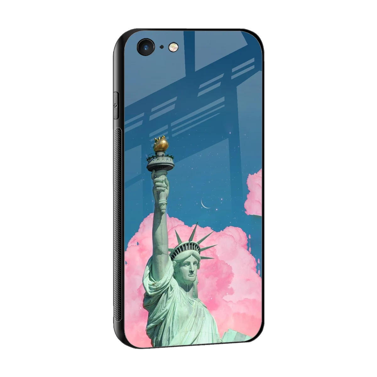 Dreamy Freedom sleek iphone 6s plus cover with tempered glass back and TPU edges