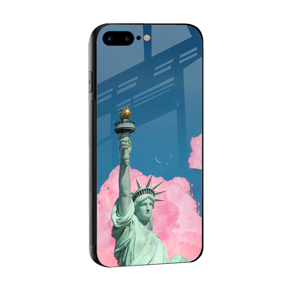 Dreamy Freedom sleek iphone 7 plus cover with tempered glass back and TPU edges