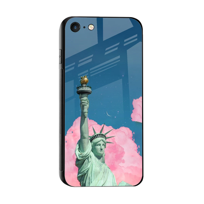 Dreamy Freedom sleek iphone 7 cover with tempered glass back and TPU edges