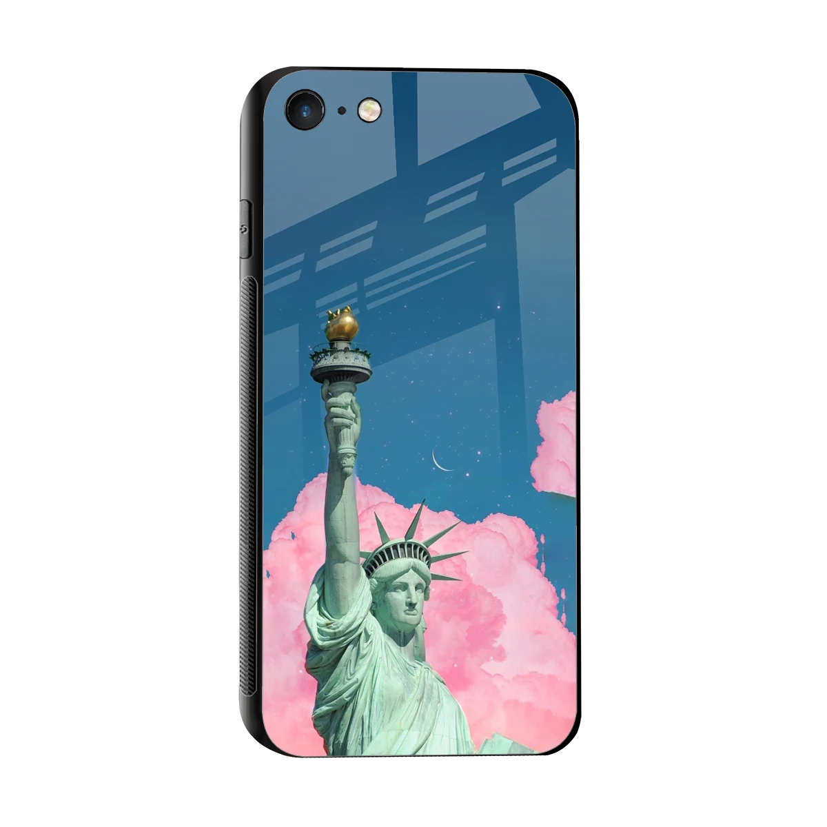 Dreamy Freedom sleek iphone se 2020 cover with tempered glass back and TPU edges