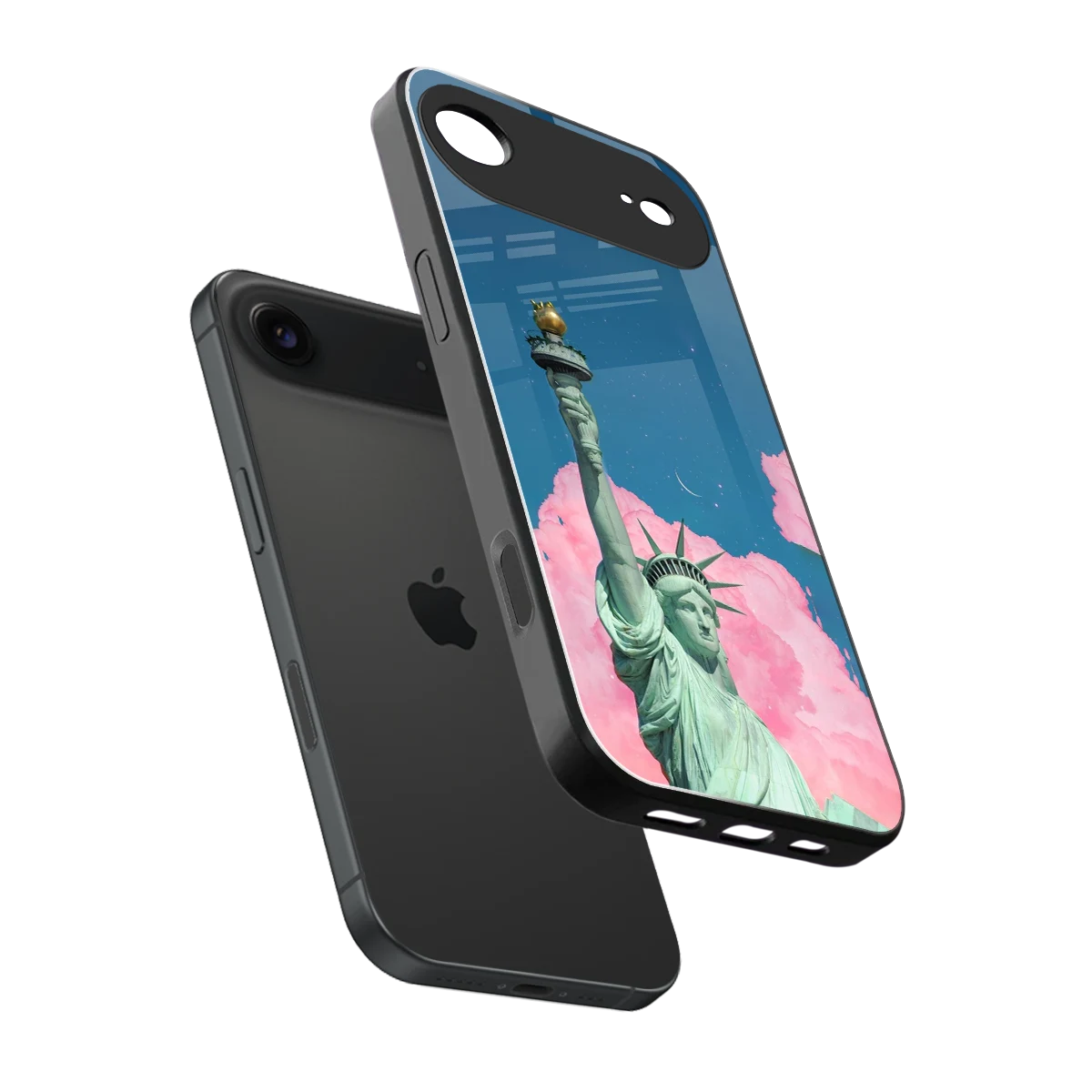 Dreamy Freedom sleek iphone air cover with tempered glass back and TPU edges