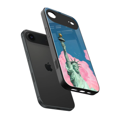 Dreamy Freedom sleek iphone air cover with tempered glass back and TPU edges