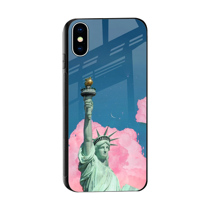 Dreamy Freedom sleek iphone x cover with tempered glass back and TPU edges
