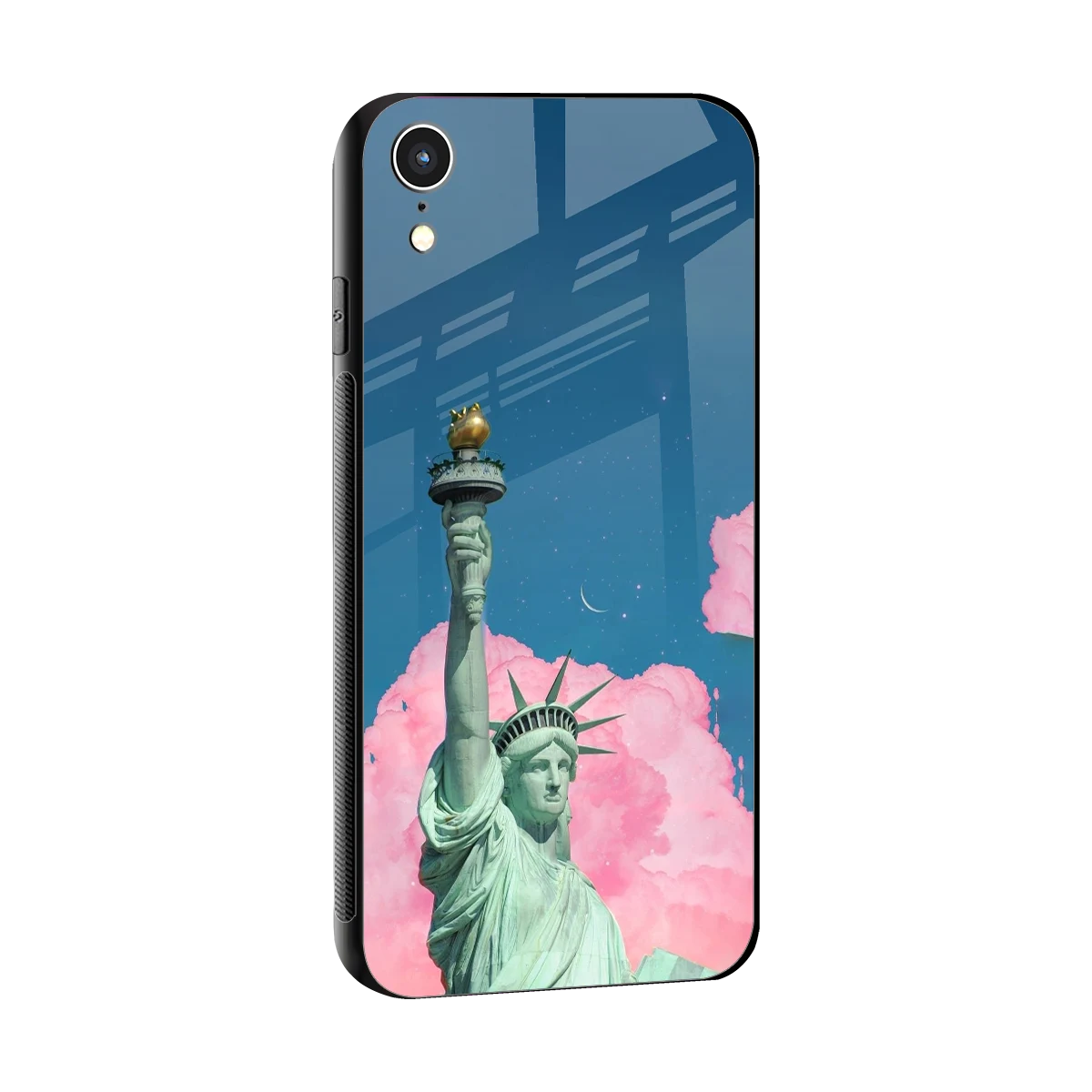 Dreamy Freedom sleek iphone xr cover with tempered glass back and TPU edges