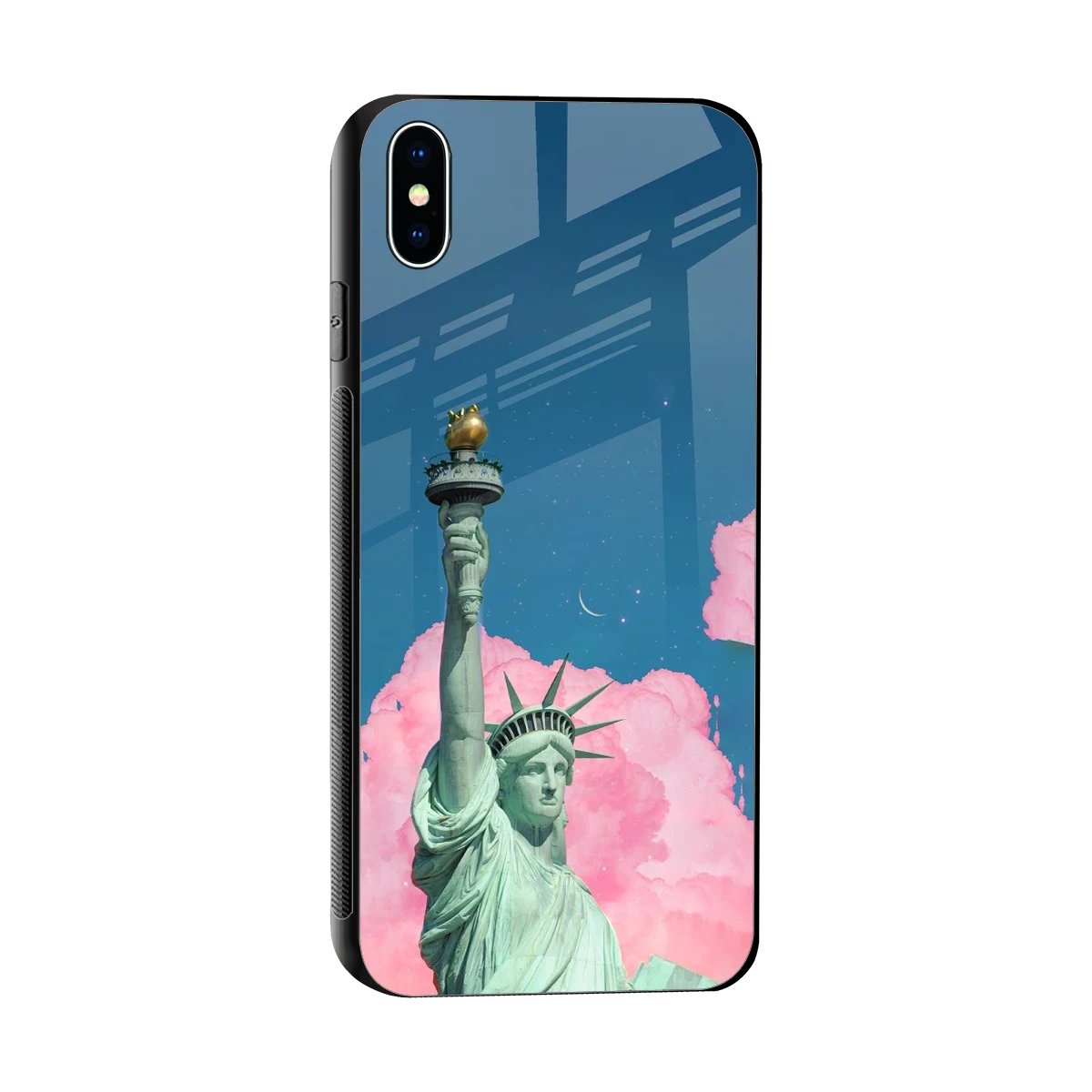 Dreamy Freedom sleek iphone xs max cover with tempered glass back and TPU edges