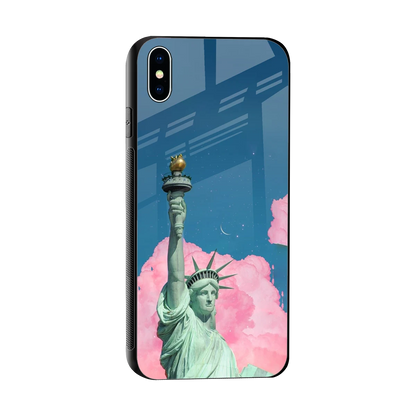 Dreamy Freedom sleek iphone xs max cover with tempered glass back and TPU edges