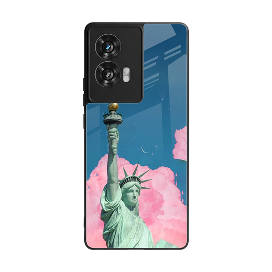 Dreamy Freedom back phone cover | glass case for motorola edge 50 fusion