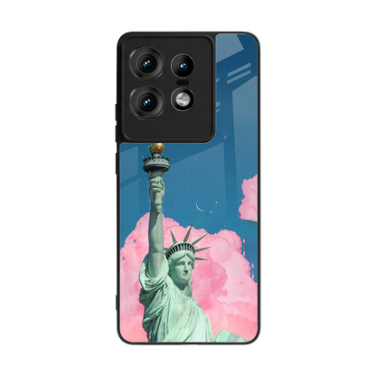 Dreamy Freedom back phone cover | glass case for motorola edge 50 pro