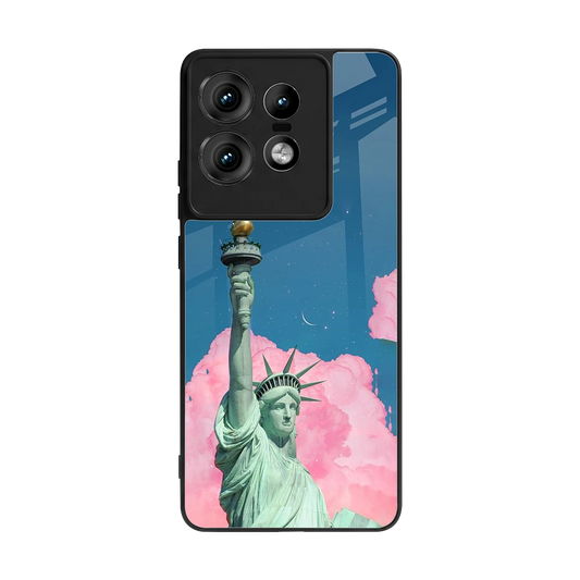 Dreamy Freedom back phone cover | glass case for motorola edge 50 pro