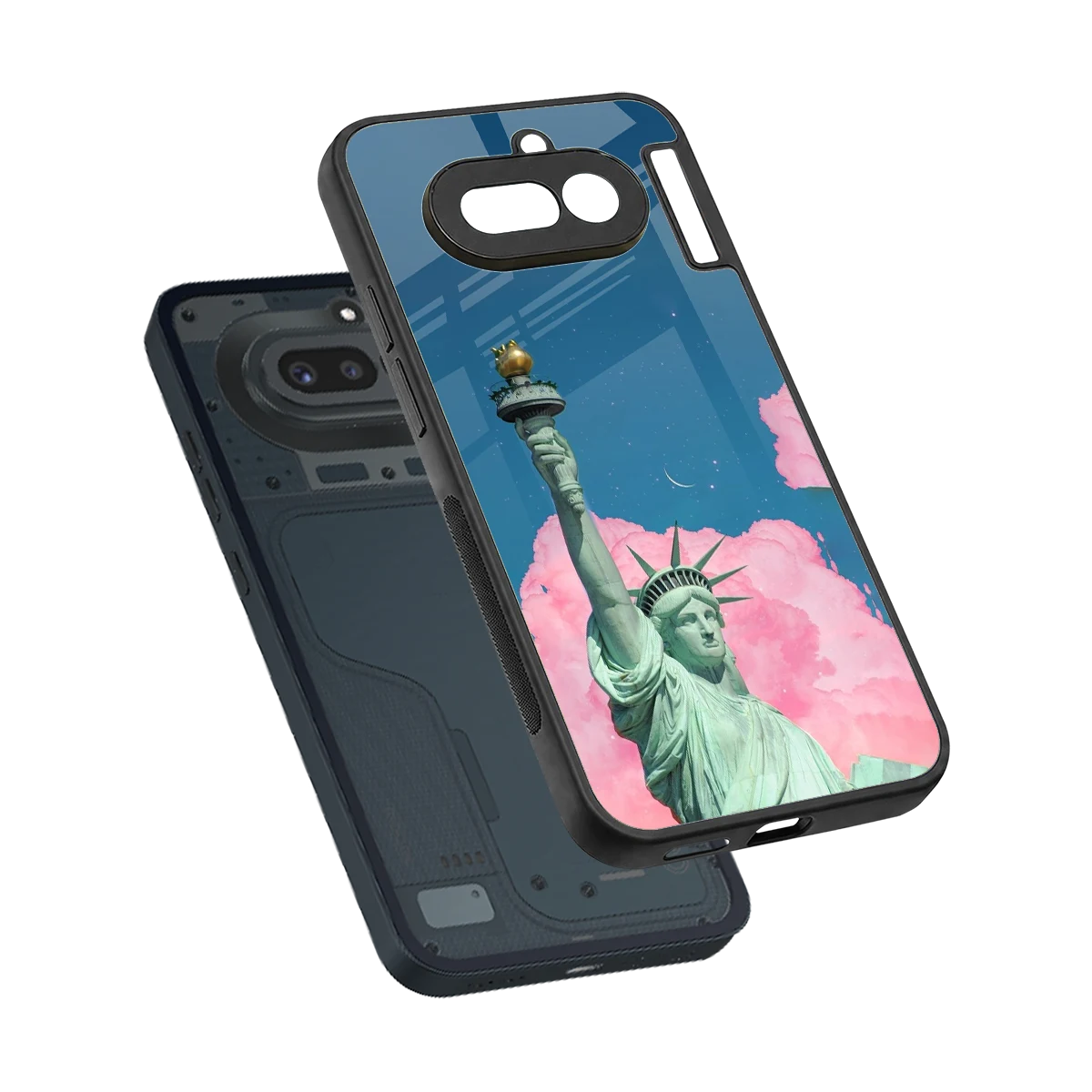 Dreamy Freedom sleek nothing phone 4a cover with tempered glass back and TPU edges