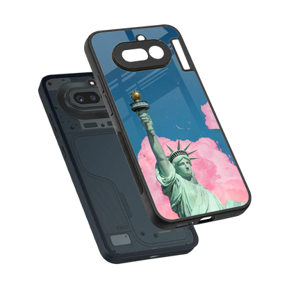 Dreamy Freedom sleek nothing phone 4a cover with tempered glass back and TPU edges