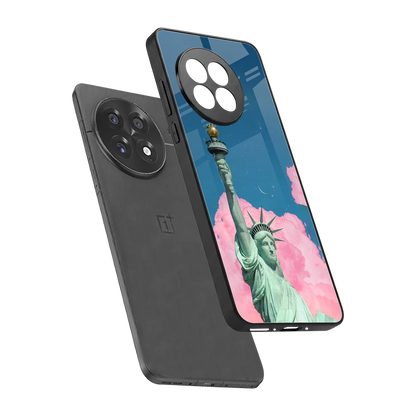 Dreamy Freedom sleek oneplus 13r cover with tempered glass back and TPU edges