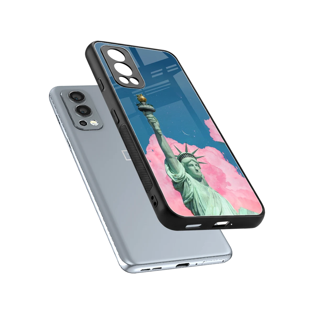 Dreamy Freedom sleek oneplus nord 2 cover with tempered glass back and TPU edges