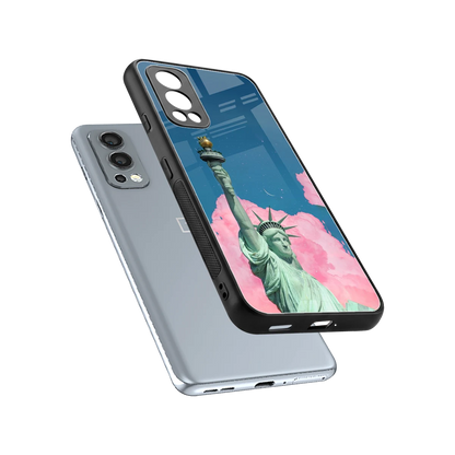 Dreamy Freedom sleek oneplus nord 2 cover with tempered glass back and TPU edges