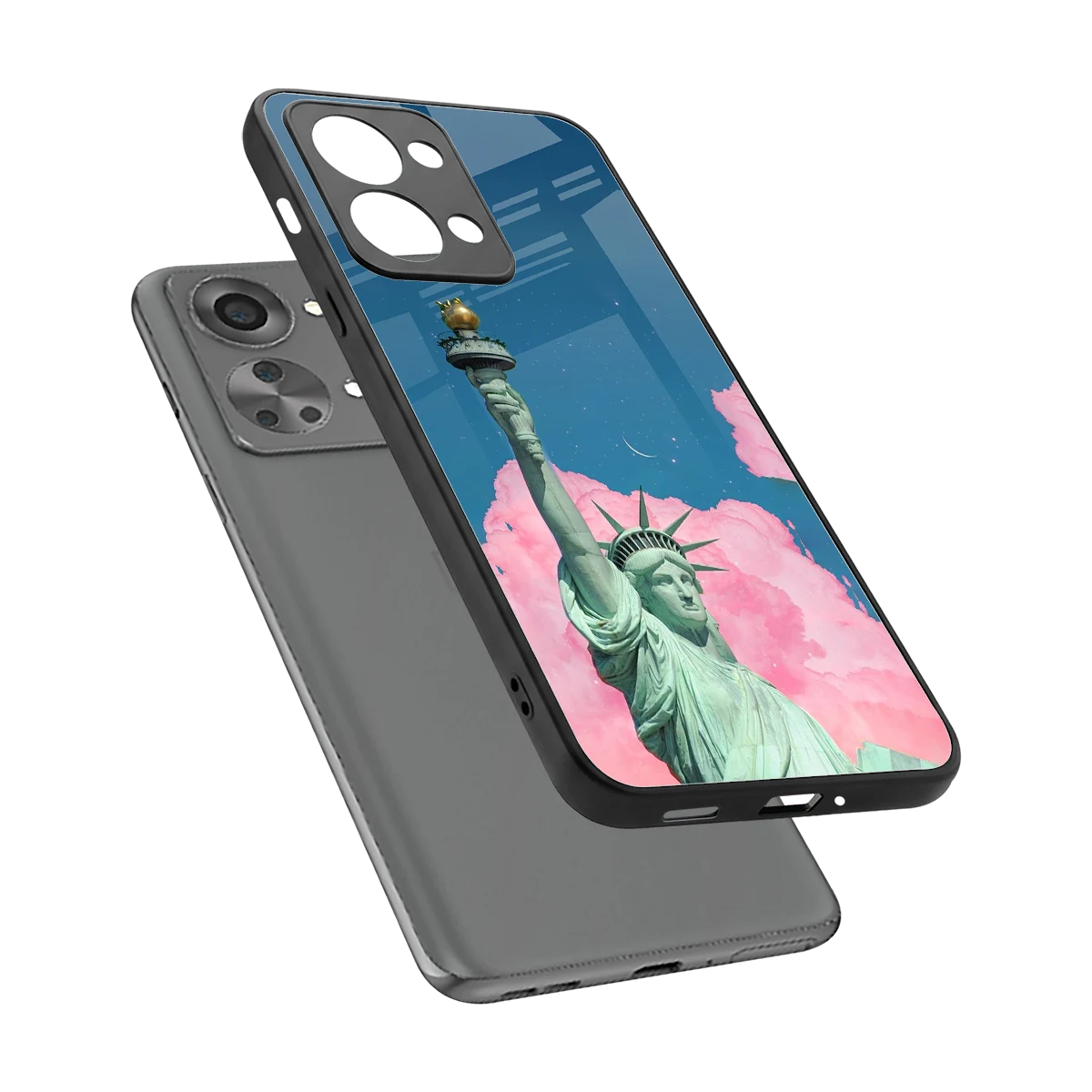 Dreamy Freedom sleek oneplus nord 2t cover with tempered glass back and TPU edges