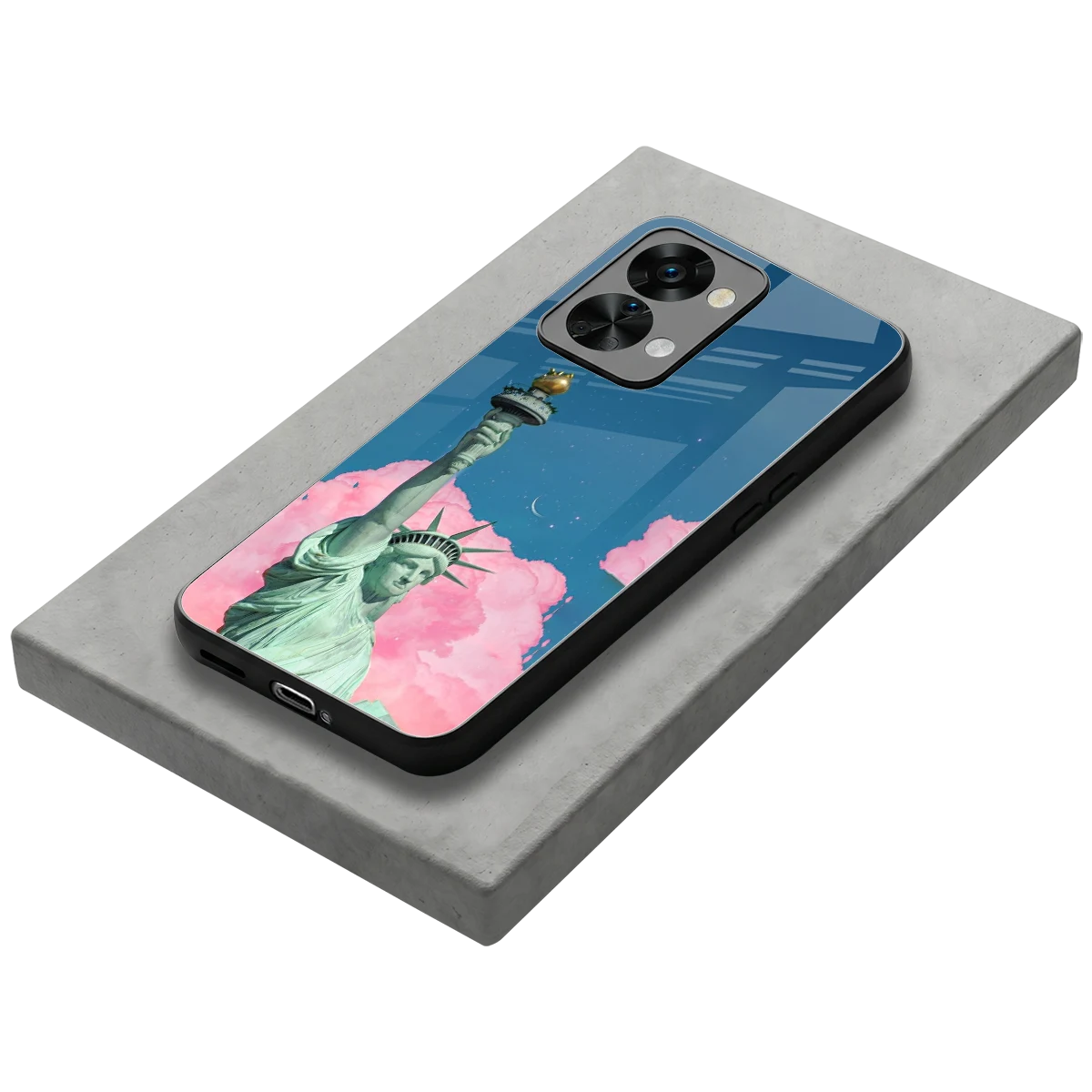 Dreamy Freedom stylish phone case for oneplus nord 2t | glossy glass and slim fit